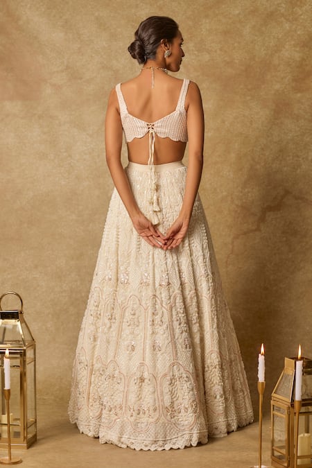 Masumi Mewawalla Bahar Embroidered Yellow Lehenga Set 