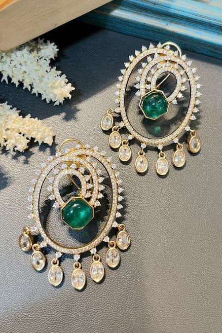 Prestones Zircon Studded Chandbalis 