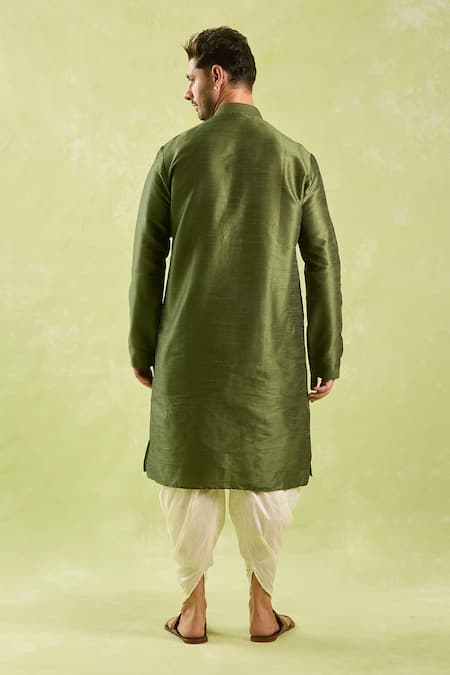 Arihant Rai Sinha Paisley Embroidered Green Kurta Set 