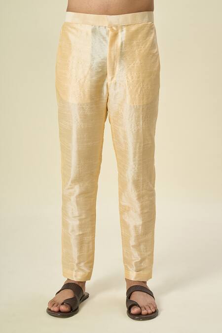 Buy_Arihant Rai Sinha_Green Brocade, Silk Embroidery Floral Woven Bundi And Kurta Set 