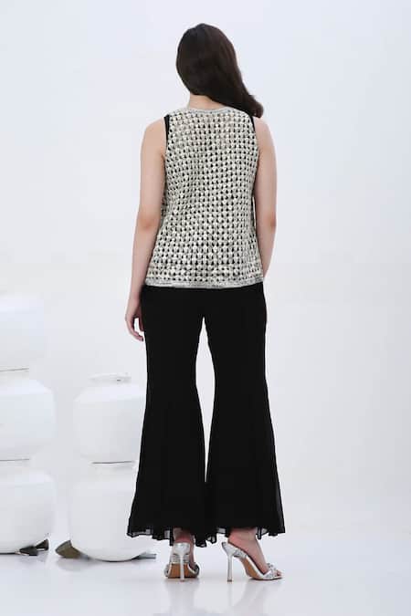 Neha Mehra Resham Embroidered Waistcoat Set 
