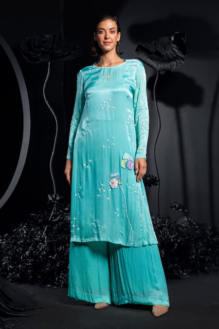 Nautanky Grove Floral Embroidered Kurta With Pant 