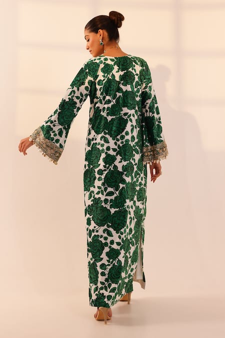 Sanam Floral Print Embellished Kaftan 