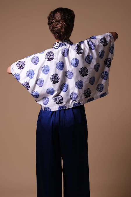 Thetaa Floral Butti Print Boxy Shirt & Pant Set 