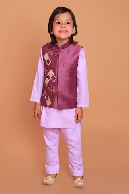 Turqidz by Shweta Aggarwal Elephant Gota Embroidered Kurta Set 