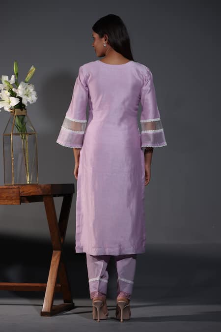 Shweta Dabas Rose Embroidered Kurta Set 