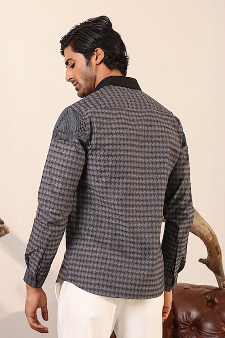 Abkasa Designer Checkered Print Shirt 
