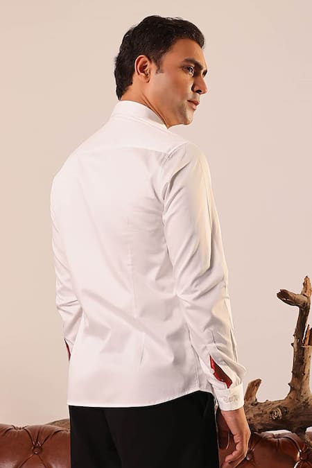 Abkasa Textured Patchwork Bodice Shirt 