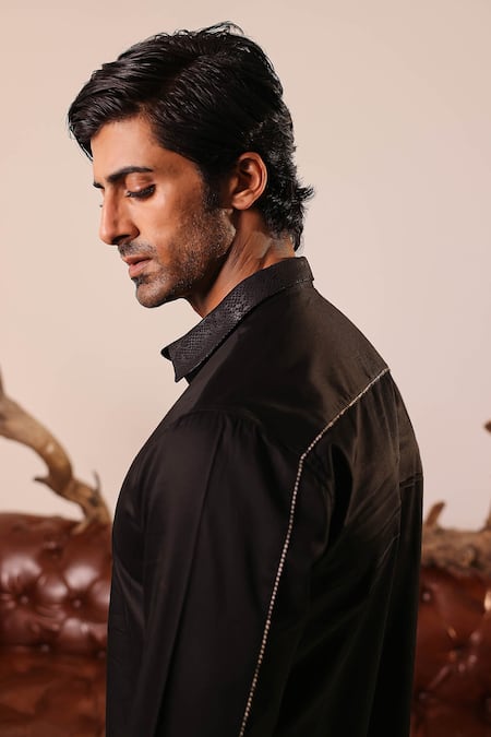 Abkasa Dancing Skeletons Hand Embroidered Shirt 