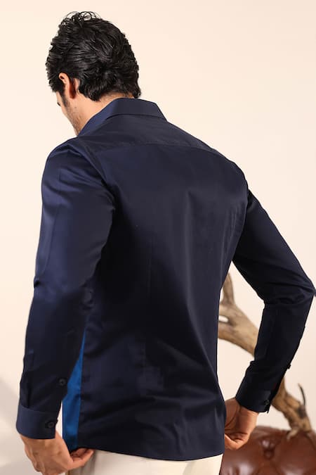 Abkasa Color Block Full Sleeve Shirt 