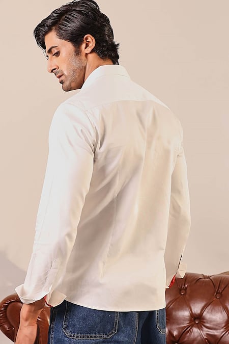 Abkasa Hand Embroidered Horse Motif Shirt 