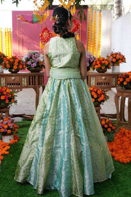 Kirti Agarwal - Pret N Couture Gradient Panelled Lehenga Set 