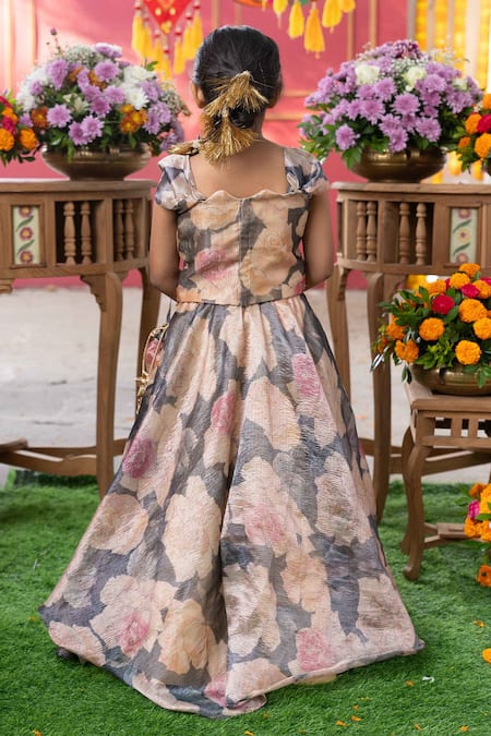 Kirti Agarwal - Pret N Couture Floral Sequin Embroidered Lehenga Set 