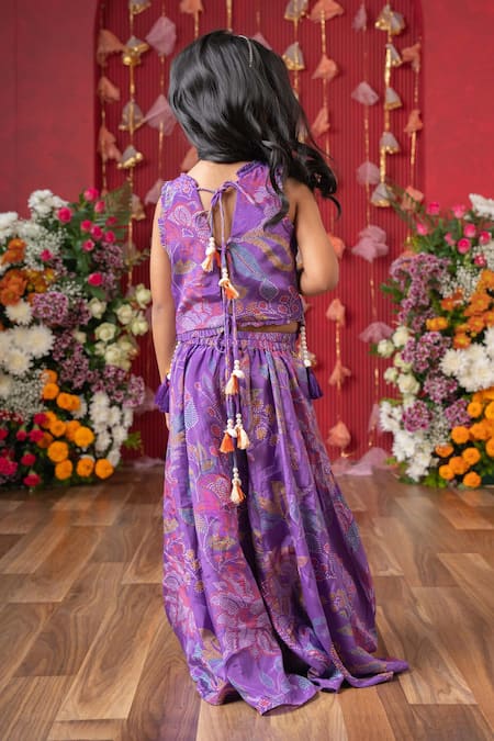 Kirti Agarwal - Pret N Couture Floral Bead Embroidered Top & Palazzo Set 