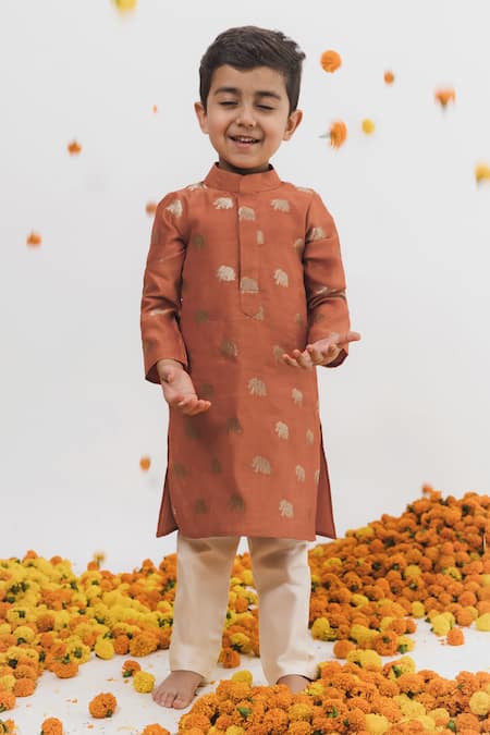 Chotibuti x AZA Elephant Woven Kurta Set 