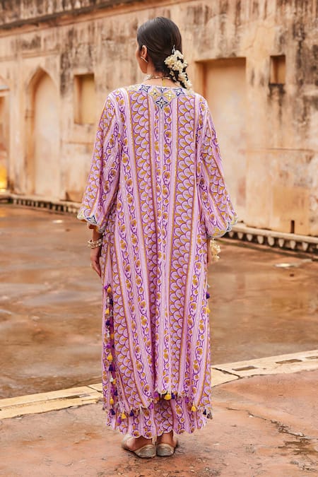 Maayera Jaipur Floral Vine Print Kurta & Pant Set 