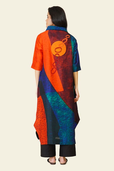 Taika By Poonam Bhagat Multicolor Abstract Printed Tunic 