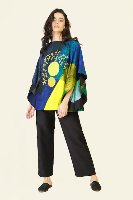 Taika by Poonam Bhagat Multicolor Geometric Print Top 