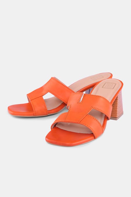 Heel Your Sole Nemo Cutwork Strap Block Heels 