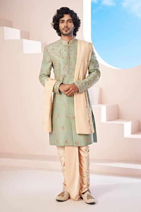 Hilo Design Aurelin Zardozi Work Sherwani Set 