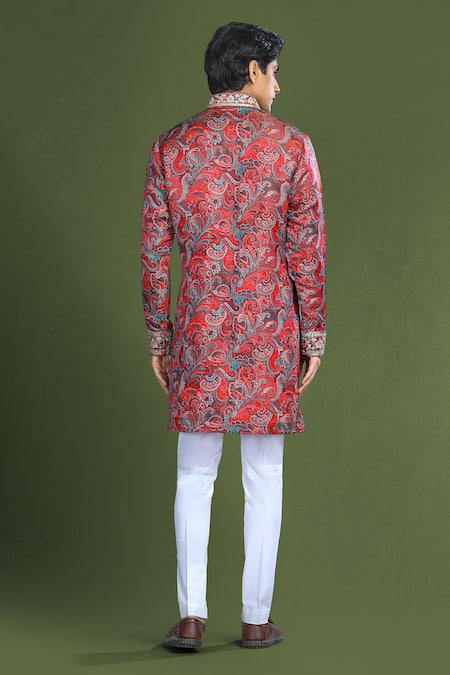 Char Chaand Paisley Bloom Embroidered Short Kurta 
