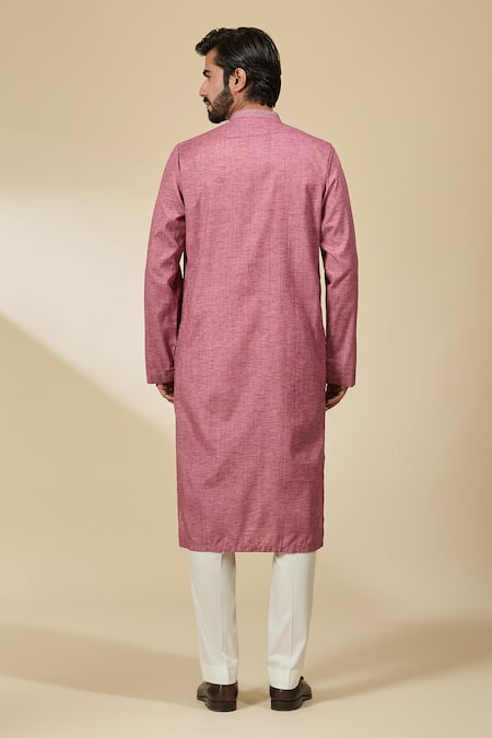 Ankita Shahabadi Resham Embroidered Mandarin Collar Kurta 