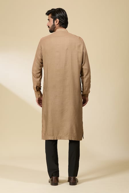 Ankita Shahabadi Zardozi Embroidered Olive Kurta 