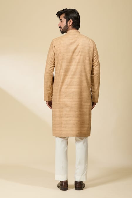 Ankita Shahabadi Beige Thread Embroidered Kurta 