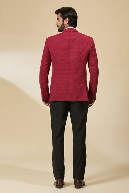 Ankita Shahabadi Linen Abstract Embroidered Blazer 