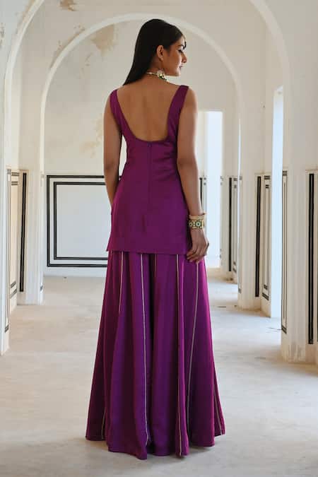 EASE Flower Jaal Embroidered Kurta Set 