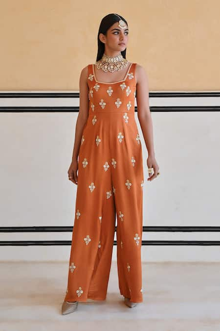 Ease Zardozi Embroidered Jumpsuit 