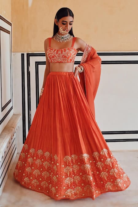 Ease Zardozi Embroidered Lehenga Set 