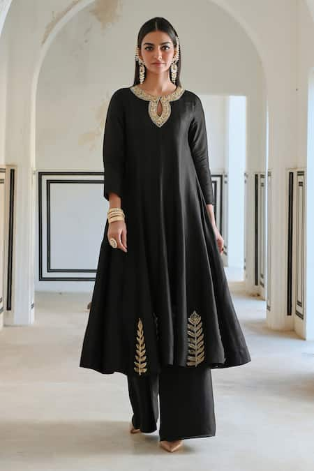 Ease Embroidered Anarkali & Palazzo Set 