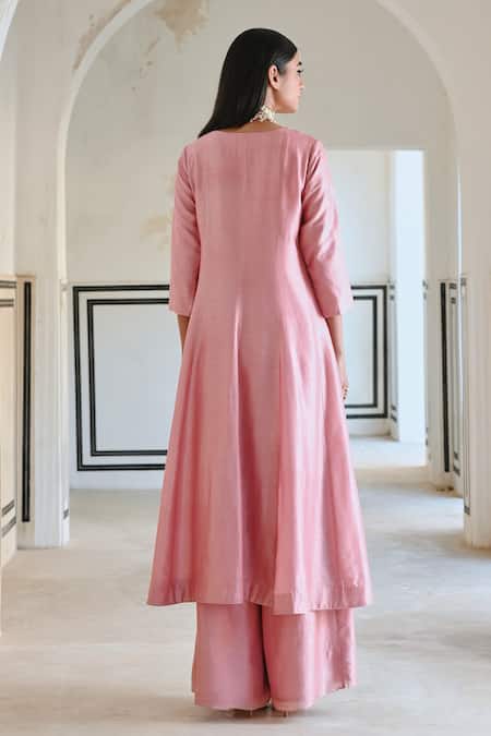 EASE Floral Vine Embroidered Anarkali Set 