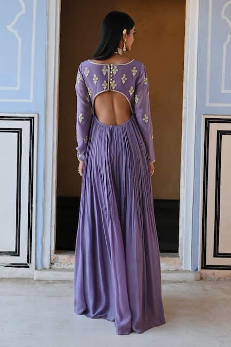 EASE Floral Embroidered Anarkali Set 