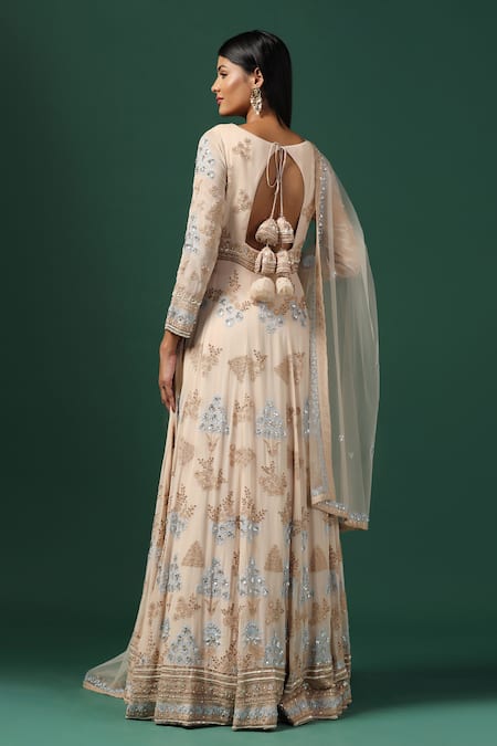 Two Sisters By Gyans Embroidered Anarkali Set With Dupatta 