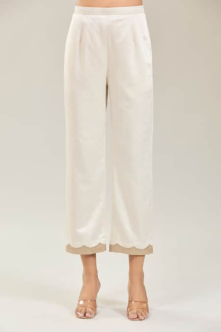 Buy Prisho Ivory Silk Embroidery Round Neck Floral Resham Kaftan And Pant Online at Aza Fashions Buy_Prisho_Ivory Silk Embroidery Round Neck Floral Resham Kaftan And Pant _Online_at_Aza_Fashions