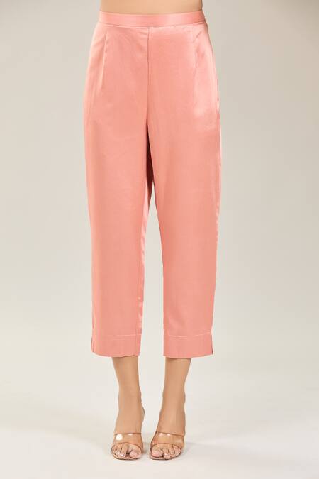 Buy Prisho Peach Cotton Embroidery Mandarin Collar Floral Paisley Kurta Set Online at Aza Fashions Buy_Prisho_Peach Cotton Embroidery Mandarin Collar Floral Paisley Kurta Set _Online_at_Aza_Fashions