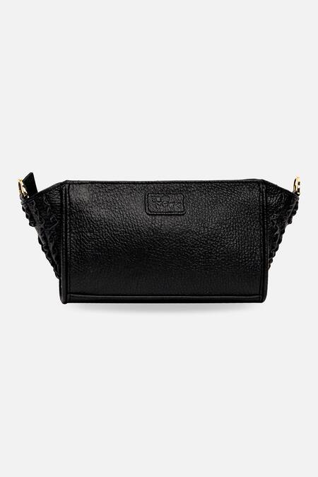 Shop Econock Studio Black Khai Handcrafted Wristlet Bag Online at Aza Fashions Shop_Econock Studio_Black Khai Handcrafted Wristlet Bag _Online_at_Aza_Fashions