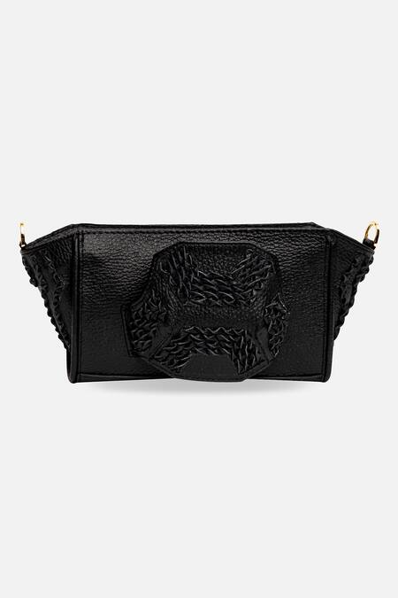 Buy Econock Studio Black Khai Handcrafted Wristlet Bag Buy_Econock Studio_Black Khai Handcrafted Wristlet Bag