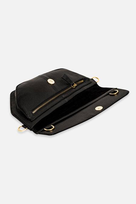 Econock Studio Black Leather Modular Bag System Online at Aza Fashions Econock Studio_Black Leather Modular Bag System _Online_at_Aza_Fashions