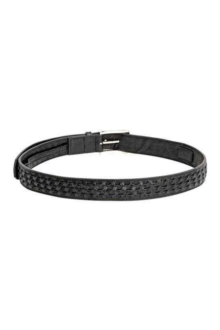 Buy Econock Studio Black Handcrafted Basket Weave Leather Belt Online at Aza Fashions Buy_Econock Studio_Black Handcrafted Basket Weave Leather Belt _Online_at_Aza_Fashions