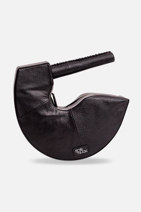 Buy Econock Studio Black Geometric Design Leather Clutch Online at Aza Fashions Buy_Econock Studio_Black Geometric Design Leather Clutch _Online_at_Aza_Fashions