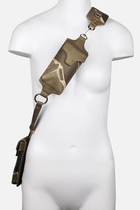 Econock Studio Green Kintsugi Embroidered Sling Bag 