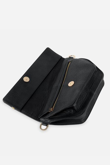 Shop_Econock Studio_Black Embroidery Kintsugi Crossbody Bag _Online_at_Aza_Fashions