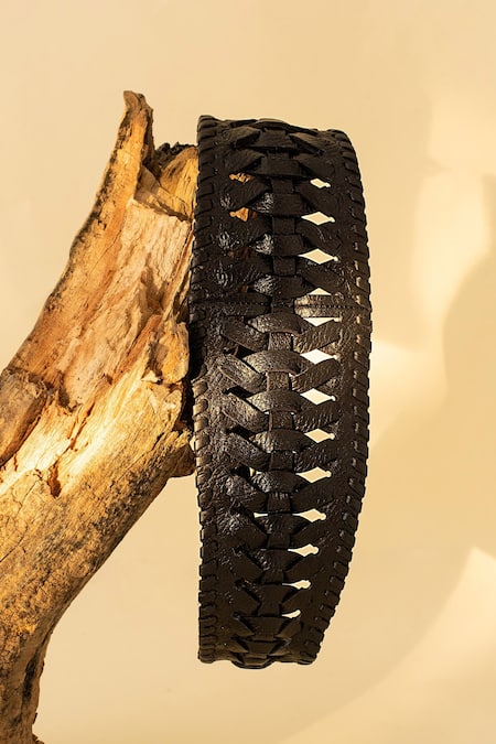 Econock Studio Leather Interwoven Broad Belt 