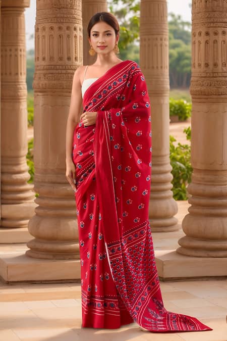 Samyukta Singhania Floral Print Saree With Running Blouse 