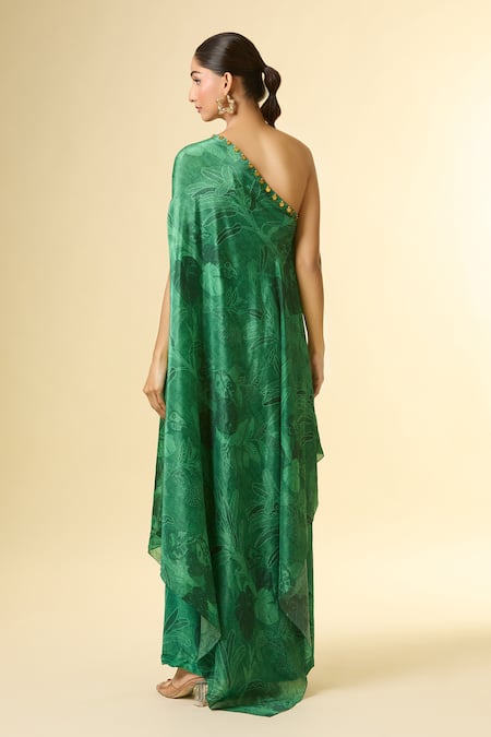 Paulmi And Harsh Asymmetric Hem Printed Tunic & Flared Pant 