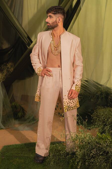 Runit Gupta Mirror Motif Achkan Set 