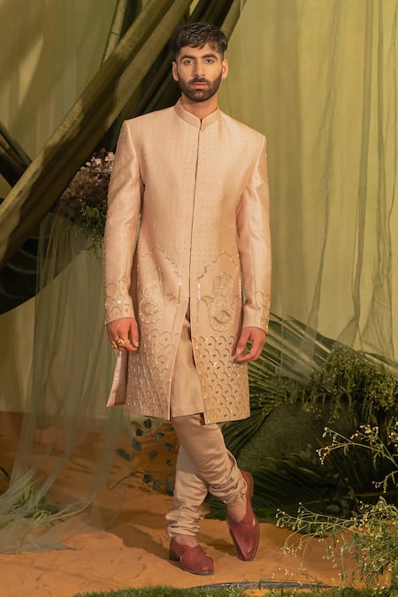 Runit Gupta Hamza Motif Embroidered Sherwani Set 